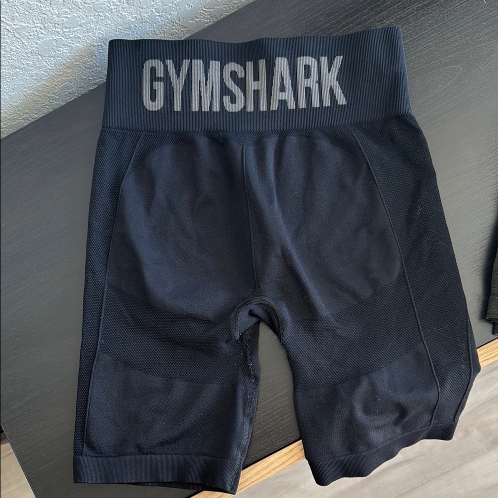 Gymshark Black Athletic Shorts with Elastic Waistband